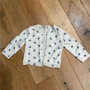 Bonpoint Blueberry Print Cardigan for Baby